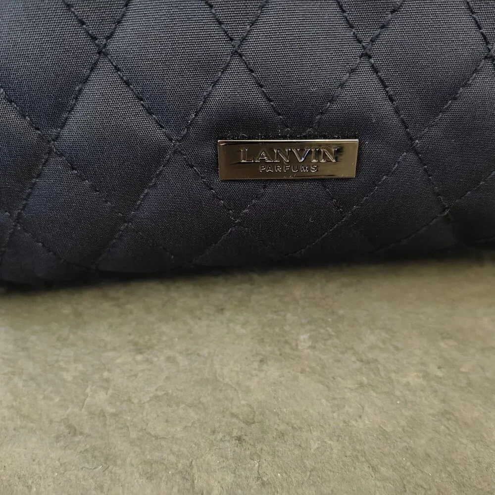 New Lanvin Black Clutch Travel Bag for perfumes and cosmetics